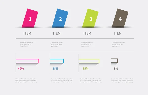 Infographic şablonu grafik ile