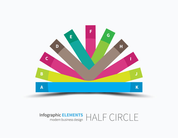 infographic half circle design