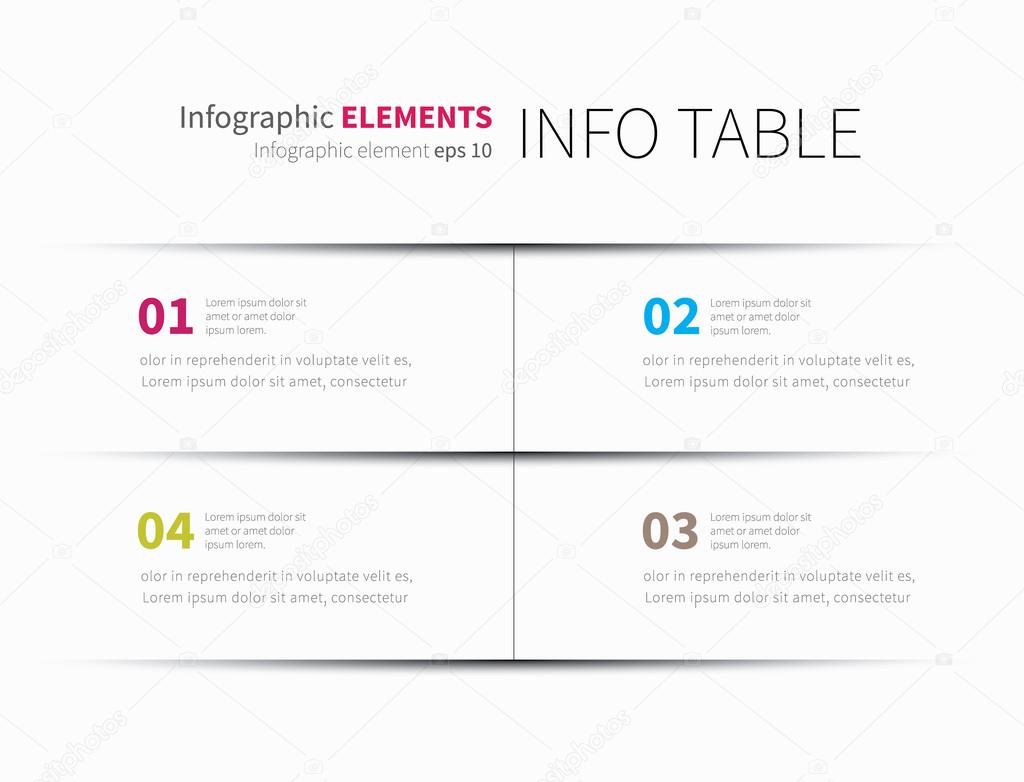 infographics table background
