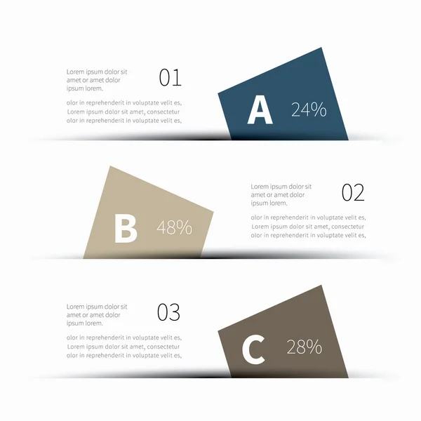 Infographie 3 modèle de plancher — Image vectorielle