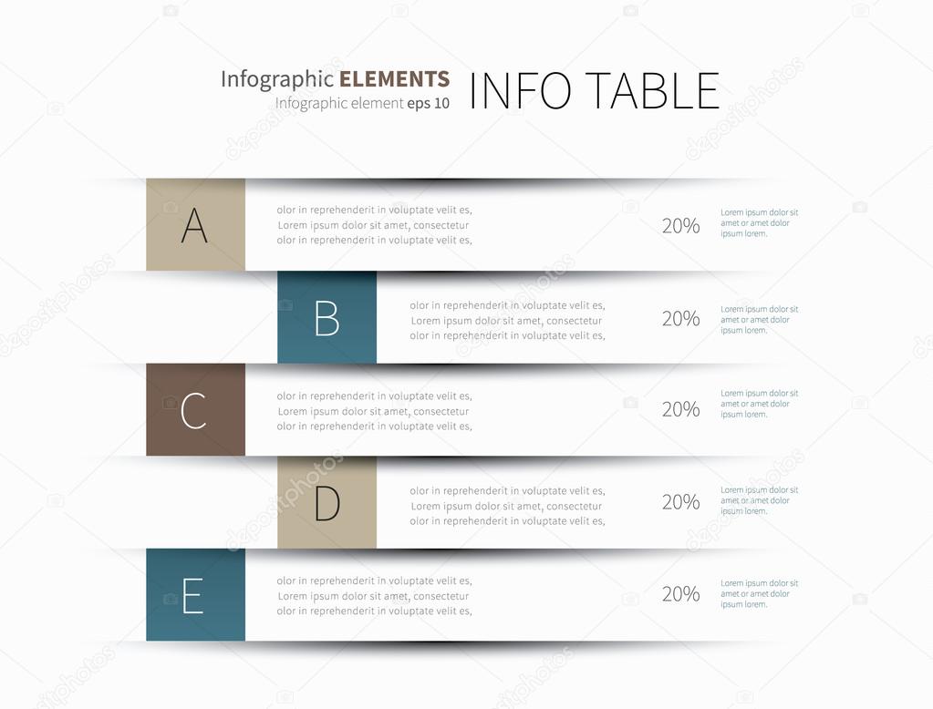infographics table lines
