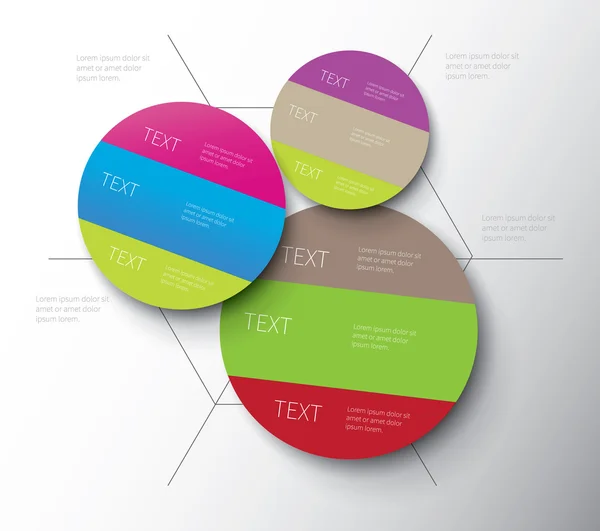Círculos de cores infográficas —  Vetores de Stock
