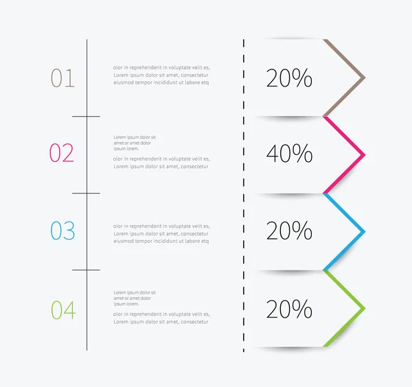 Flechas de infografía vectorial — Vector de stock