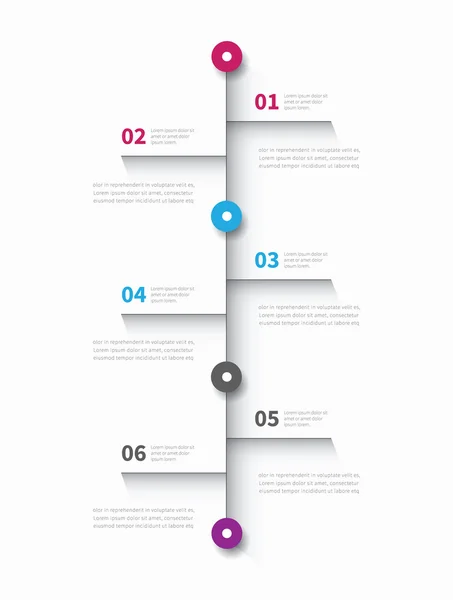 Infographic zihin harita 6 seçenekleri
