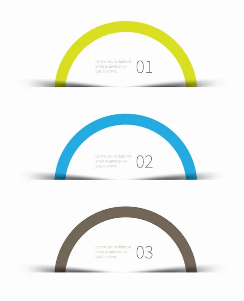 Halbkreis-Infografik — Stockvektor