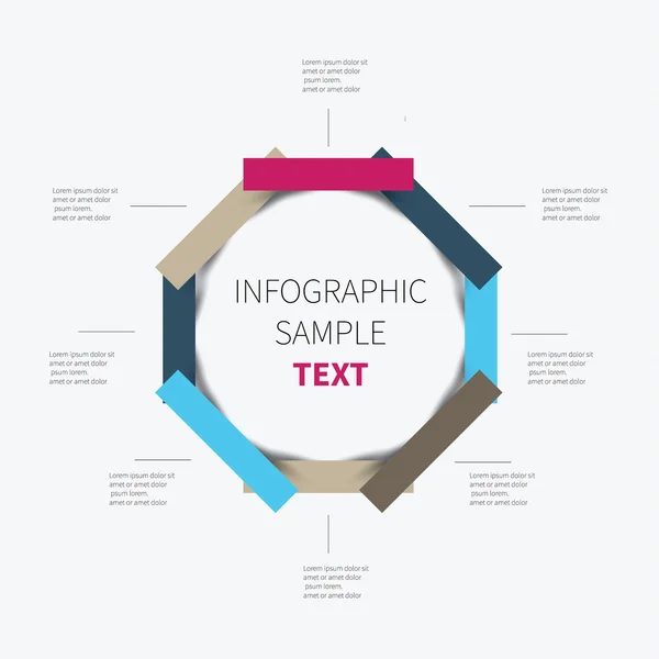 インフォ グラフィック サークル デザイン — ストックベクタ