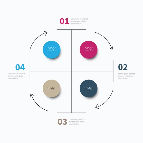 Gráfico de círculo de infografía — Vector de stock