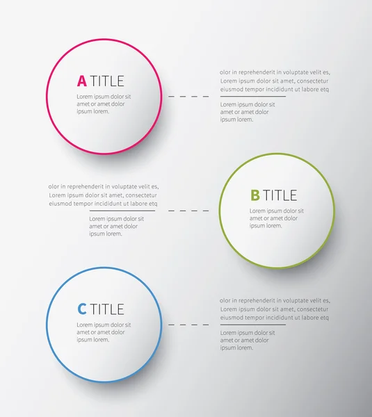 Infographic cirkels 3 opties — Stockvector