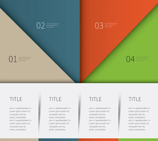 4 seçenekleri Infographic şablonu