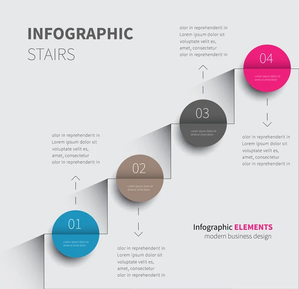 信息图表楼梯背景 — 图库矢量图片