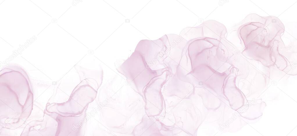 minimal liquid marble with pink accent, natural hand painted alcohol ink background