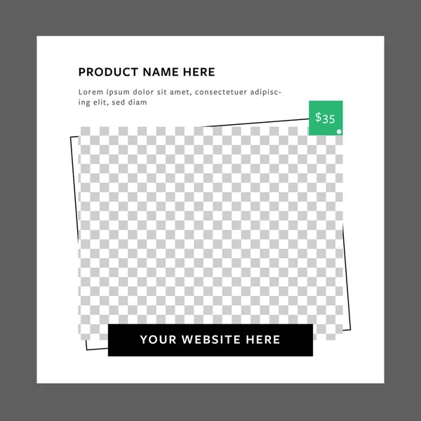 Business Template Voor Het Plaatsen Van Social Media Vierkante Post — Stockvector