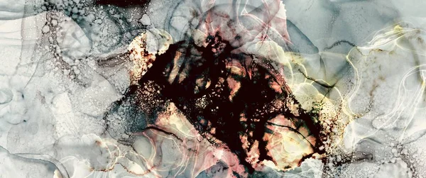 Soyut alkol arkaplanı, modern lüks dekorasyon duvar kağıdı, doğal akışkan sanat tasarımı, sulu boya dokusu, baskı için, el çizimi sanat