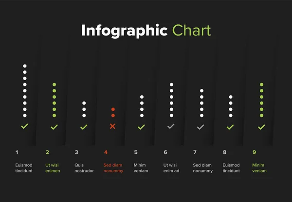 Layout Gráfico Infográfico Com Gráfico Pontilhado Layout Painel Apresentação Negócios — Vetor de Stock