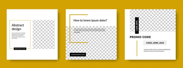 Altın aksanlı düzenlenebilir asgari sosyal medya düzeni, iş için temiz instagram ve facebook şablonları, minimal kurumsal grafikler