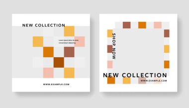 İş dünyası için kare grafik tasarımı düzeni, instagram ve facebook şablonları