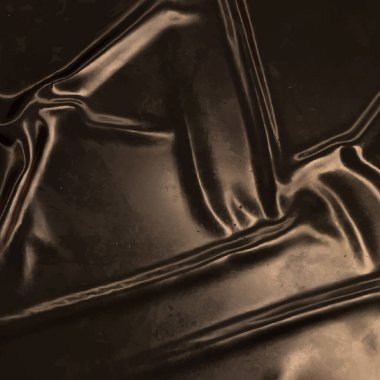 Siyah antika çizilmiş bakır arkaplan buruşuk dokuya sahip, vektör 3 boyutlu görselleştirilmiş metal materyalin koyu dokulu hali.