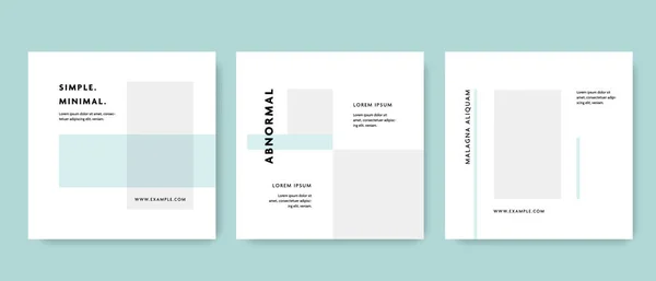 Yumuşak mavi aksanlı zarif iş dünyası sosyal medya şablonları, metin ve fotoğraflar için yeri olan minimal iş şablonları, promosyon ve reklam için kare grafik tasarımları