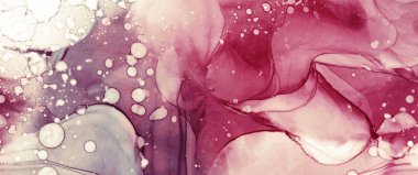 Renkli sıvı alkol arkaplanı, karışık renkler, koyu kırmızı aksan, el boyası sanat, suluboya doku, baskı için yağlı duvar kağıdı.