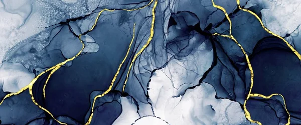 Siyah, soyut mürekkep arkaplanı, sulu boya fırça darbesi, yaratıcı el boyası sanat, kontrast kintsugi altın yolları, baskı için duvar kağıdı.