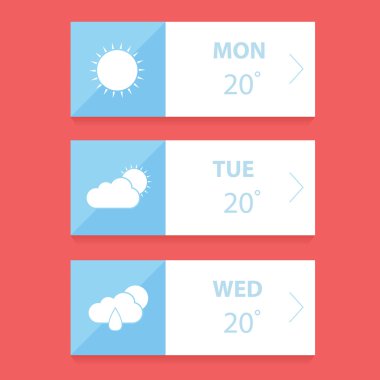düz hava tahmini app tasarım şablonu
