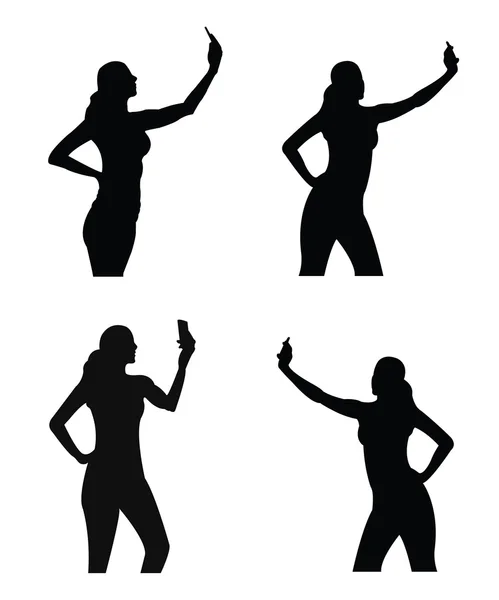 selfie kız sillhouette