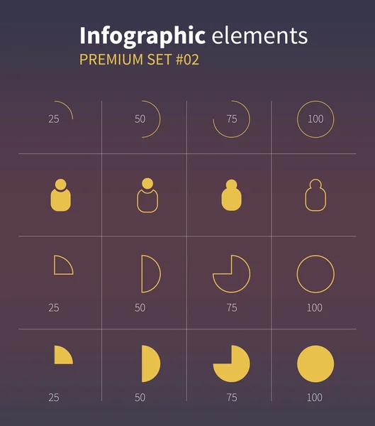 Elementos infográficos definidos em fundo embaçado — Vetor de Stock