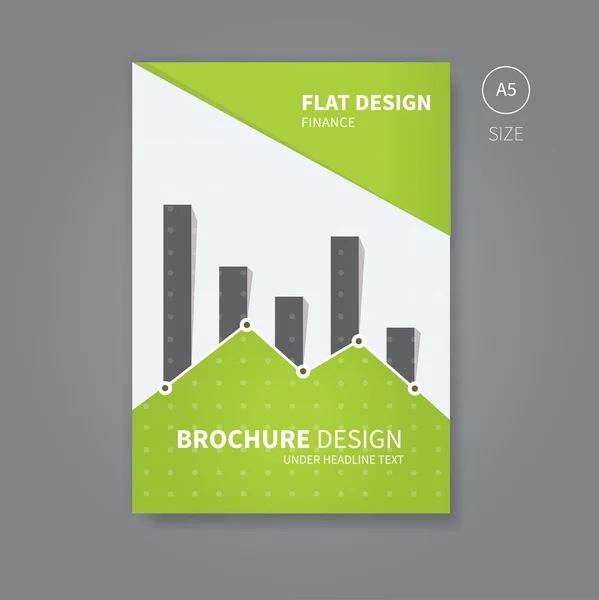 Brochure flyer template for finance book — Stock Vector