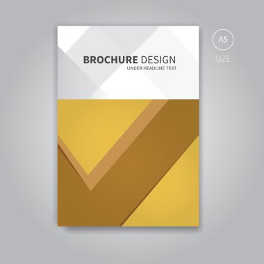 Altın renkli şık broşür tasarımı