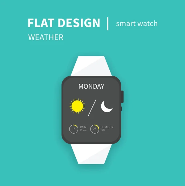 在平面设计 ui 矢量天气智能手表 — 图库矢量图片