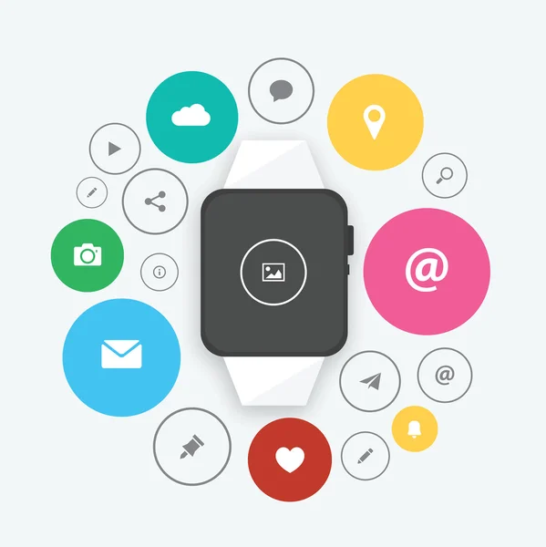 düz tasarım UI vektör akıllı izle