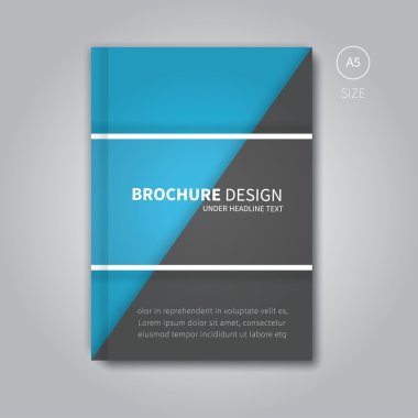 Kitap kapağı şablon vektör mavi renkte