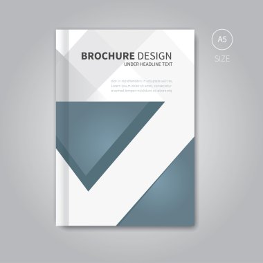 Koyu mavi şık broşür tasarımı