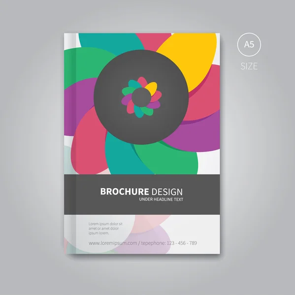 Brochura com fundo de cor abstrata — Vetor de Stock