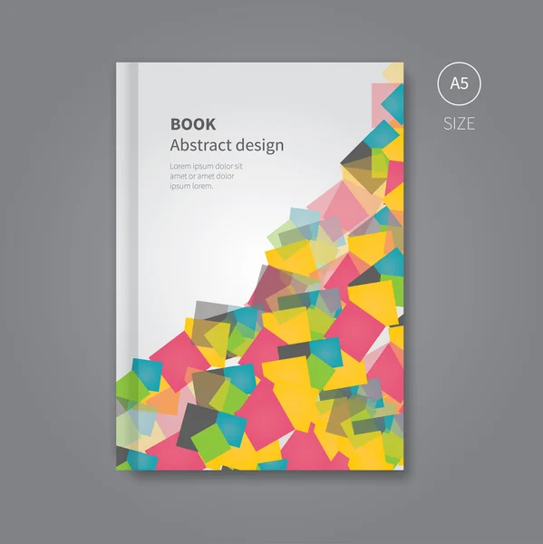 Diseño del folleto con cubos de color — Vector de stock