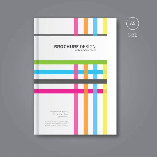 el ilanı broşür düzeni ile renkli çizgiler