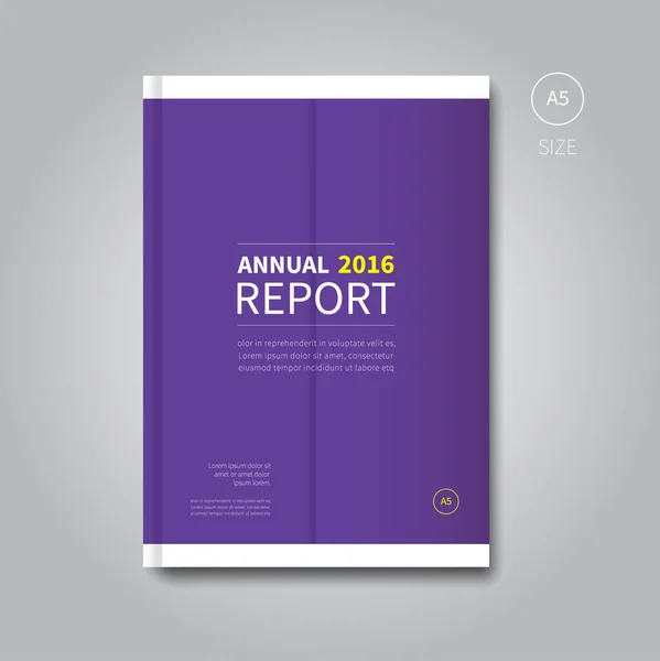 Modern annual report book template — Stock Vector