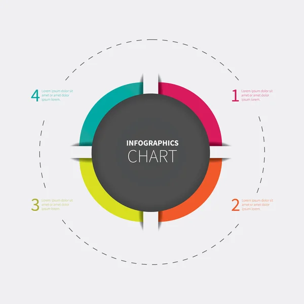 Éléments d'infographie en cercle — Image vectorielle