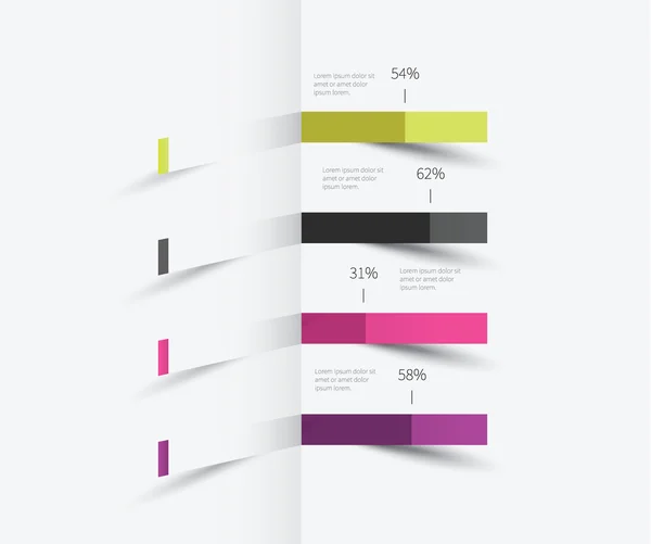 Infografik-Element an der Wand — Stockvektor