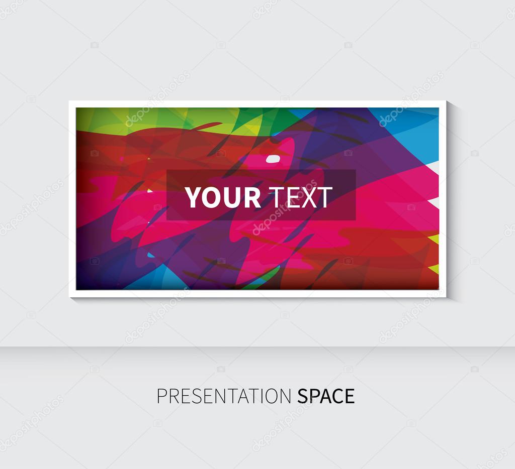 Place text invector, abstract rectangle template design
