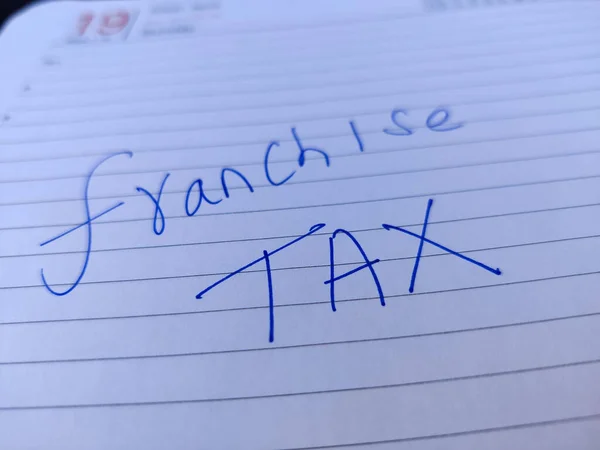 Journal Avec Texte Franchise Tax — Photo