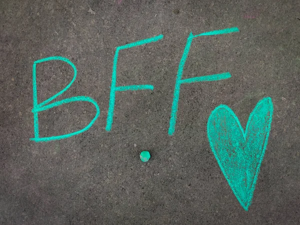 Der Beschriftungstext Auf Der Grauen Tafel Bff Bester Freund Für — Stockfoto