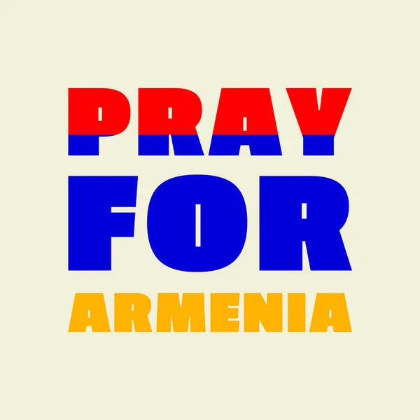 Lasst Uns Für Die Darstellung Des Armenia Kriegsvektors Beten Armenien — Stockvektor