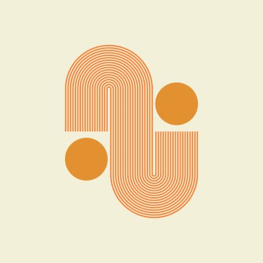 Modern minimalist soyut estetik çizimler. Bohem tarzı duvar dekoru. Çağdaş sanatsal poster koleksiyonu. Gökkuşağı çizgisi Boho tarzı.