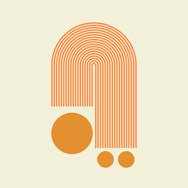 Modern minimalist soyut estetik çizimler. Bohem tarzı duvar dekoru. Çağdaş sanatsal poster koleksiyonu. Gökkuşağı çizgisi Boho tarzı.