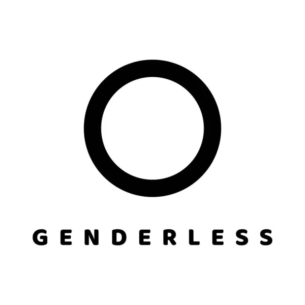 Genderless Gender Symbol Related Vector Glyph Icon Isolated White Background — Stock Vector