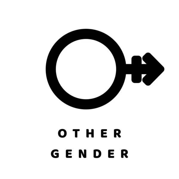 Other Gender Symbol Related Vector Glyph Icon Isolated White Background — Stock Vector
