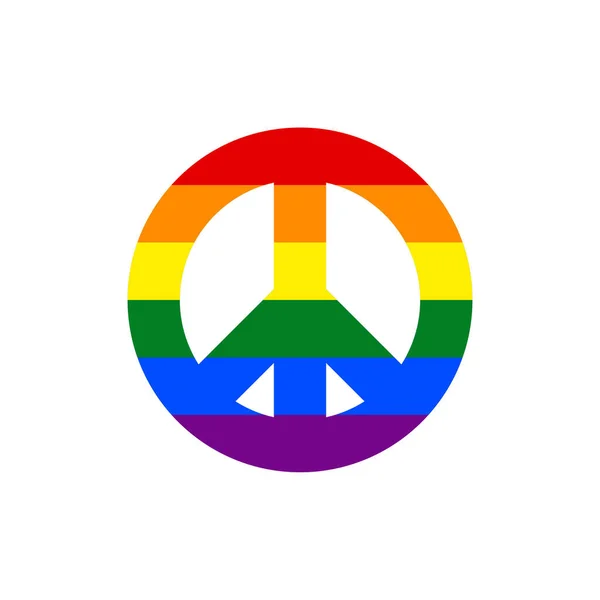 Lgbt Friedenssymbol Für Schwule Lesbische Bisexuelle Transsexuelle Asexuelle Intersexuelle Und — Stockvektor
