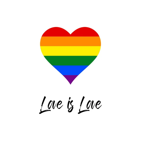 Lgbt Love Symbol Gay Lesbian Bisexual Transgender Asexual Intersexual Queer — Stock Vector