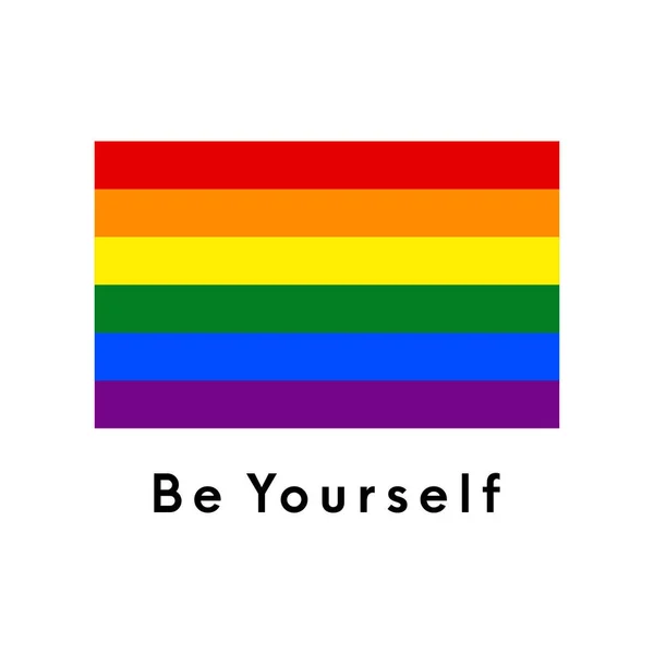 Bandera Lgbt Para Homosexuales Lesbianas Bisexuales Transexuales Asexuales Intersexuales Queer — Vector de stock